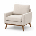 Stoffsessel mit Holzbeinen Beige 75x85x90 cm