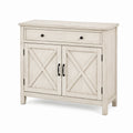 Weißes Sideboard mit 2 Türen und 1 Schublade aus Holz