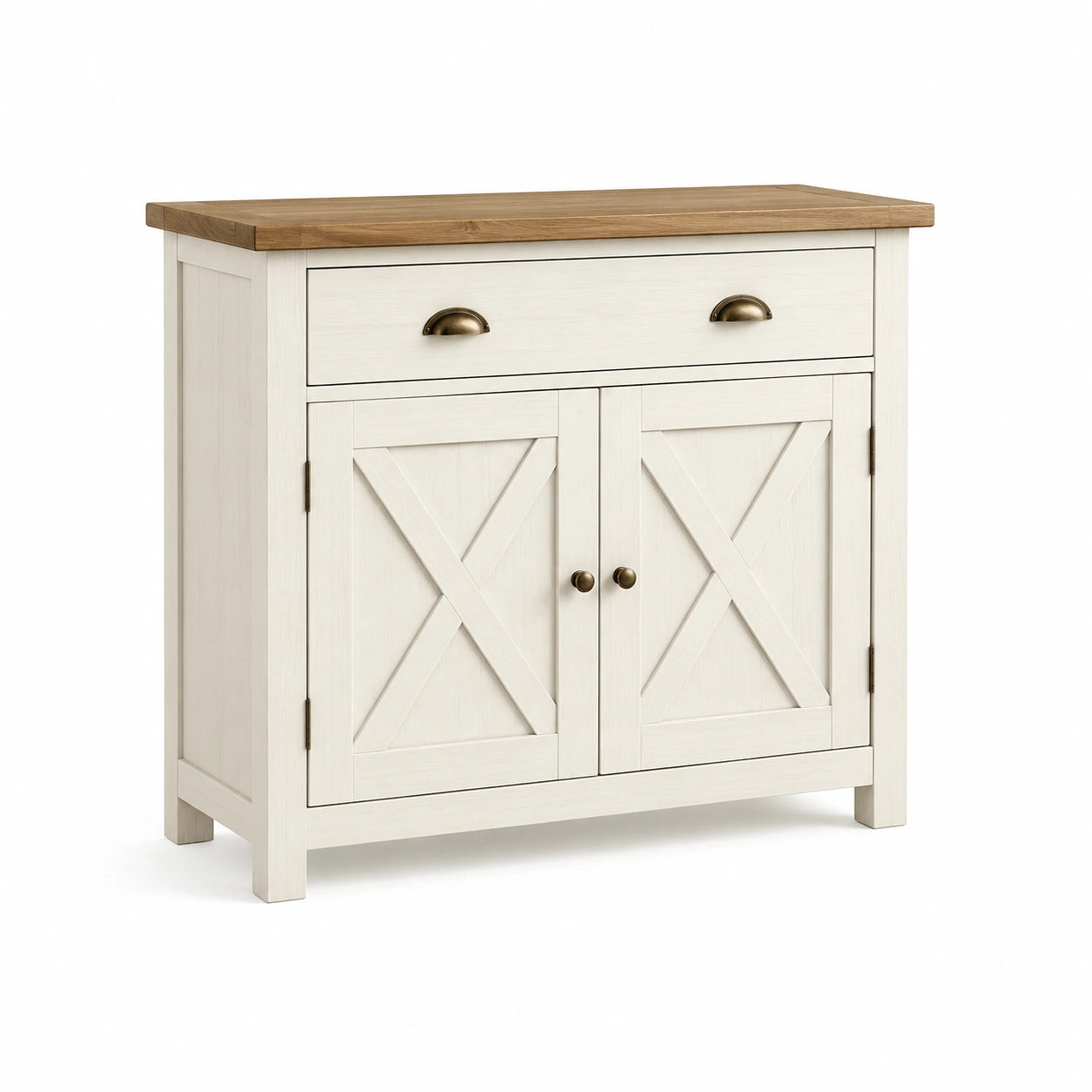 Sideboard Kiefernholz Weiß 100x40x90 cm