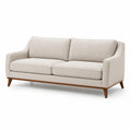 3-Sitzer Sofa Leinenstoff Beige 200 cm