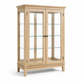 Vitrine Eiche gehärtetes Glas 120x80x40cm