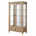 Vitrinenschrank Holz Glasböden 180cm